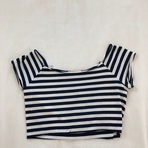 Cropped striped shirt